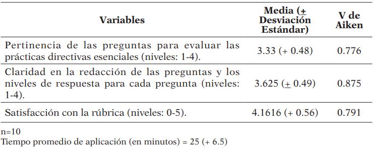Valoración del instrumento por el grupo piloto