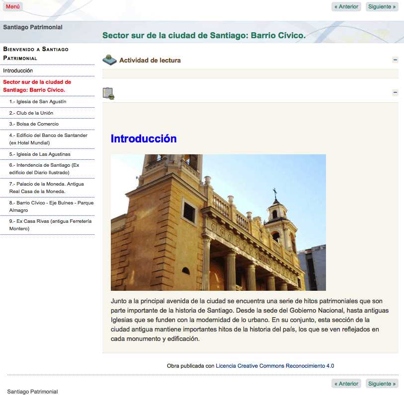 eXeLearning implementado para la experiencia educativa en e-learning