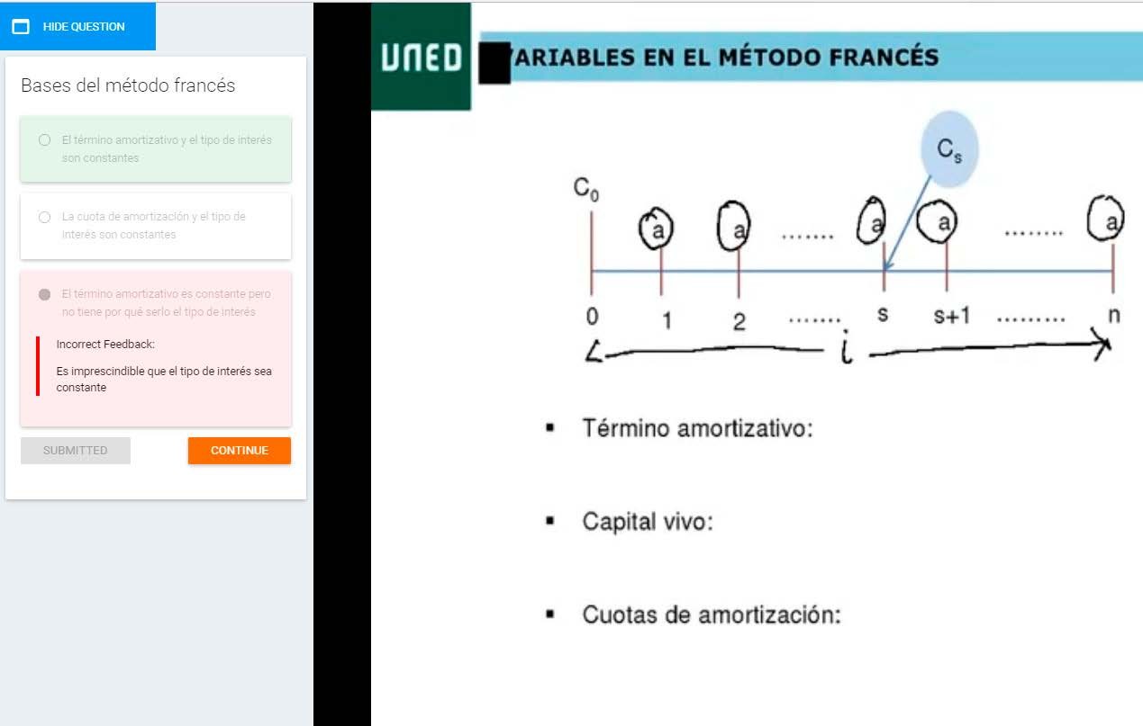 Mini video interactivo con
        retroalimentación