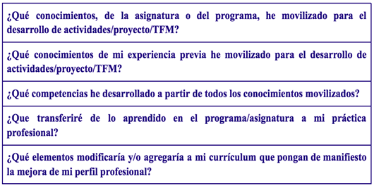 Pauta para la reflexión crítica del estudiantado